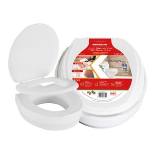 ASSENTO ELEVADO SLIM ALMOFADADO C/TAMPA 13,5CM MEBUKI BRANCO