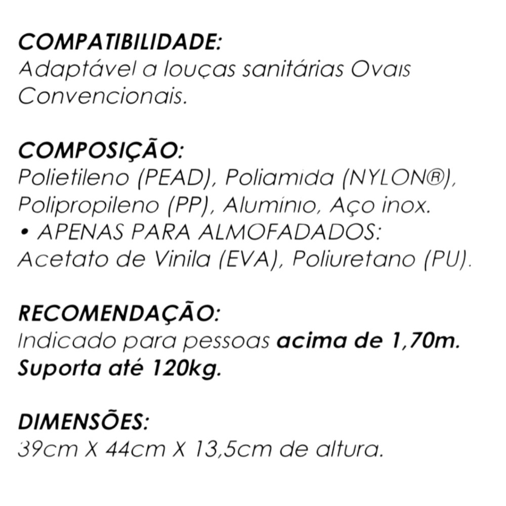 Conforto Elevado: Assento Sanitário Almofadado Mebuki para Mais Autonomia