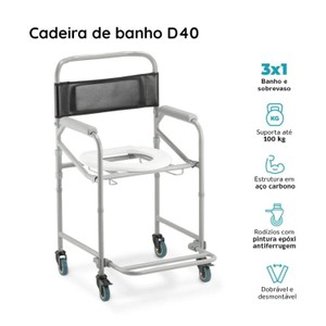 Cadeira de Banho D40 Dellamed: Sua Autonomia no Banho e em Casa - 3