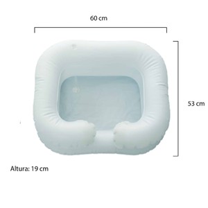 Lavatório Inflável Longevitech: Higiene Capilar Fácil para Pessoas Acamadas - 2