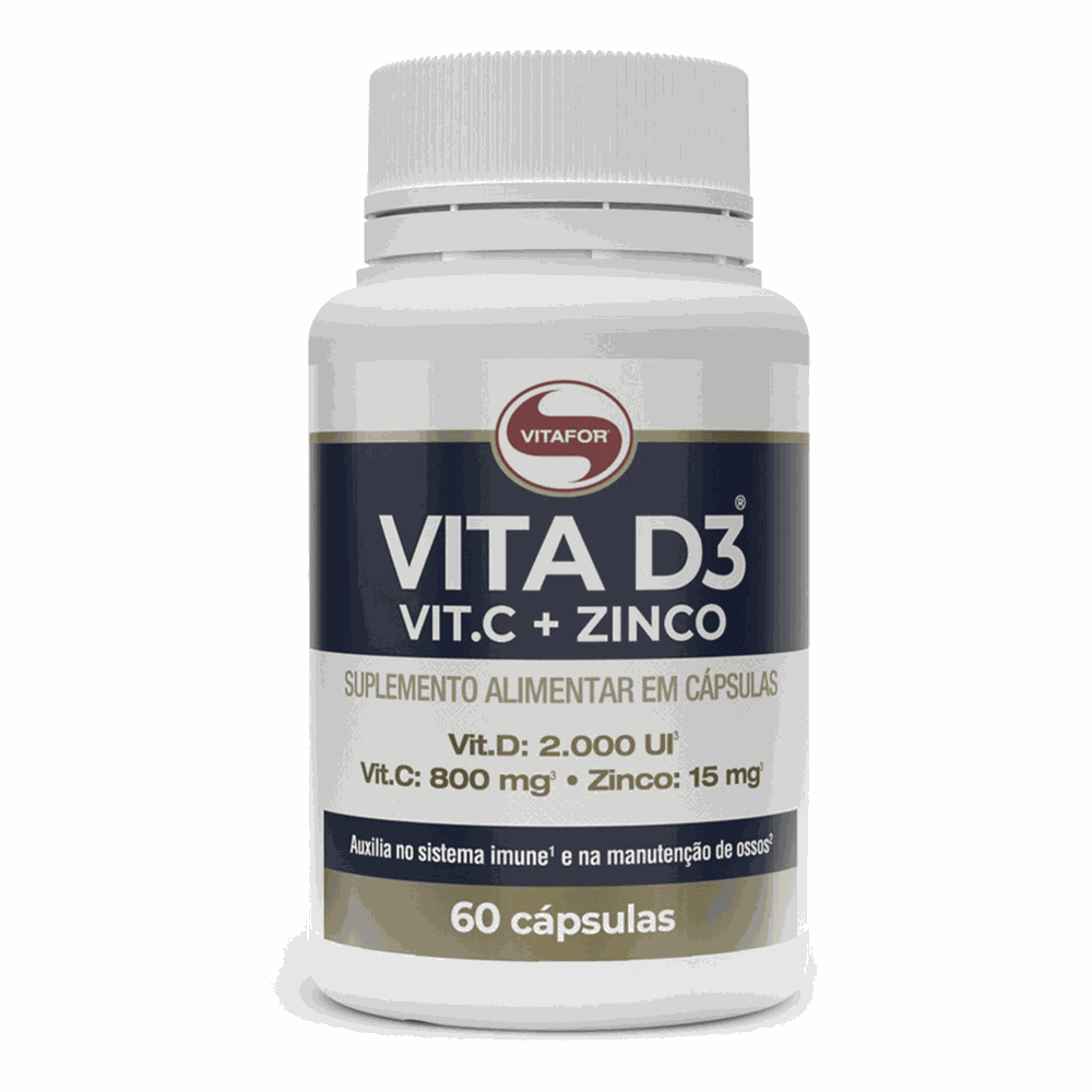 Vitamina D3+C+Zinco Vitafor: Reforce Sua Saúde e Bem-Estar Diário